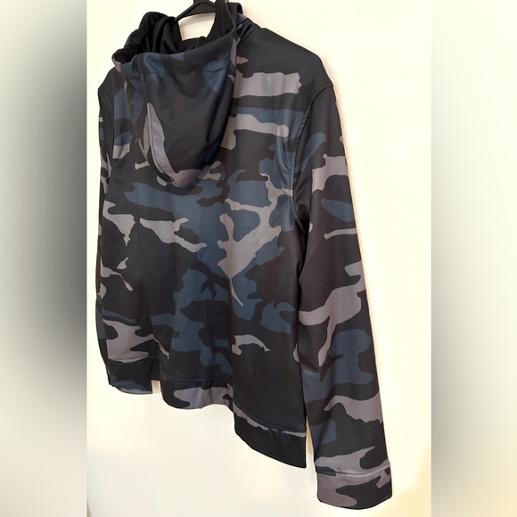 NWT Kenneth Cole Jacket Green & Gray Camouflage Hooded Zip Up Men’s Small - Picture 4 of 12